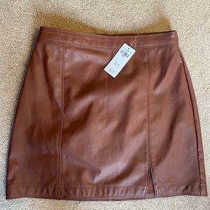 Brand new Abercrombie & Fitch Brown leather skirt